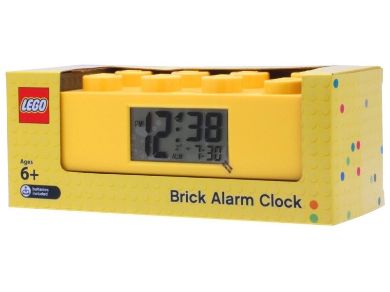 LEGO hodiny s budíkem - Brick žluté