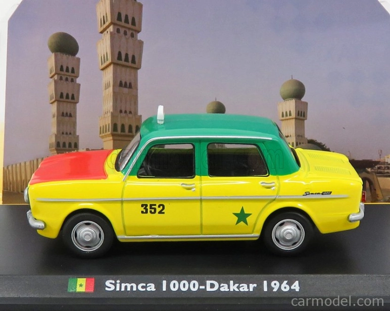 Edicola Simca 1000 Taxi Dakar 1964 1:43 Žltá zelená červená