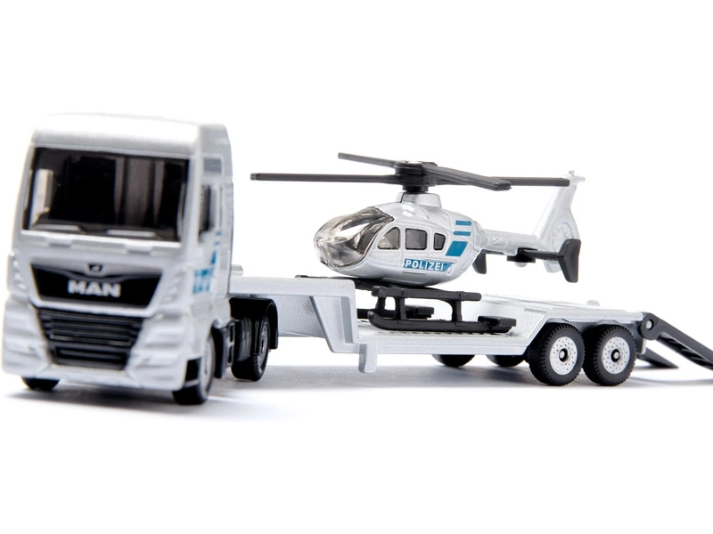 SIKU Super – policajný ťahač MAN s vrtuľníkom 1:87