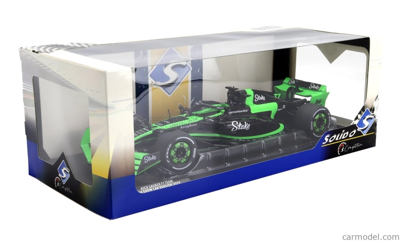 Solido Sauber F1  C44 Team Stake Kick Presentation Season 2024  - N 77 Valtteri Bottas - N 24 Zhou Guanyu 1:18 Zelená Černá