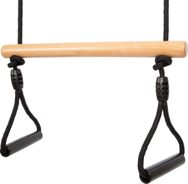 malá nožná hojdačka Trapéz s gymnastickými kruhmi "Black Line"