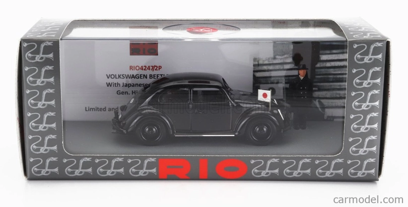 Rio-models Volkswagen Beetle Maggiolino 1939 - Osobný automobil generála Ošimu - Wwii 1:43 Black