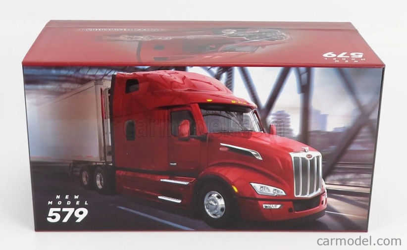 Dm-models Peterbilt 579 Tractor Truck 3-assi 2011 1:32 Red Met