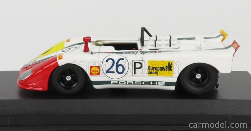 Najlepší model Porsche 908/2 Flunder Spider N 26 Targa Florio 1970 G.larrousse - R.lins 1:43 Biela červená žltá