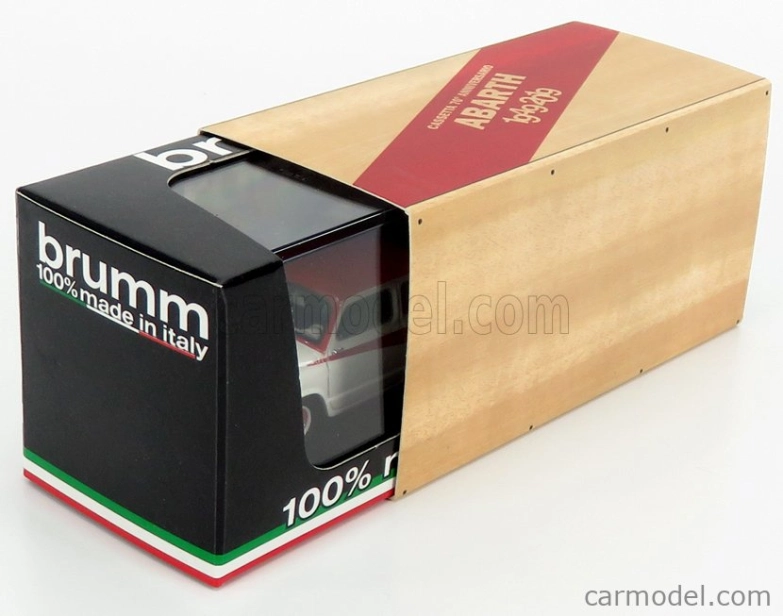 Brumm Fiat 600 750 Derivazione Abarth 1956 1:43 Šedá Červená