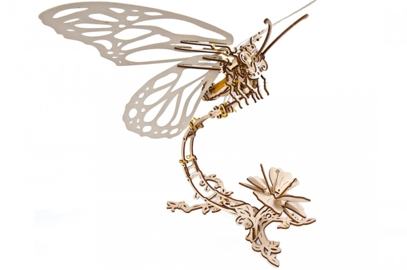 Ugears 3D drevené mechanické puzzle Butterfly