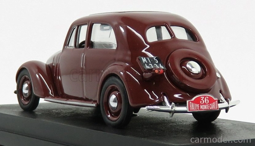 Rio-models Fiat 1500 6c N 36 Rally Montecarlo 1937 Gigi Villoresi 1:43 Tmavo červená