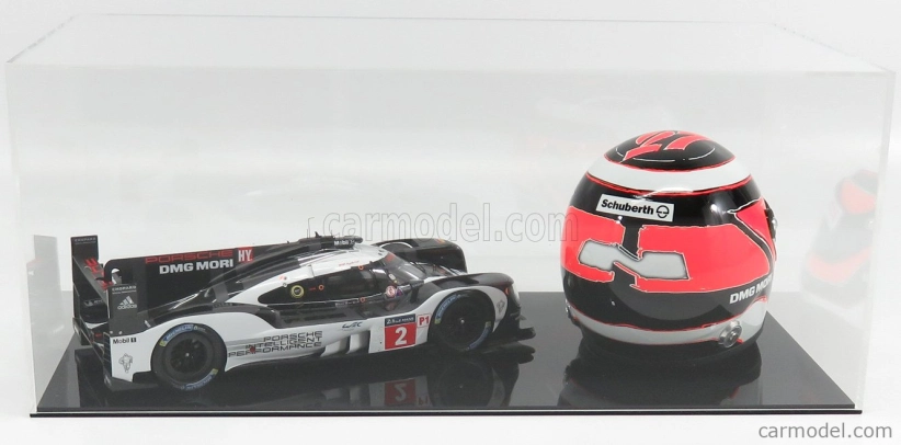 Vetrina display box Vetrina display box Pre 1/18 auto a 1/2 prilby - Base Nera - Black Base - Lungh.lenght Cm 44.0 X Largh.width Cm 20.0 X Alt.height Cm 18.3 (altezza Interna Cm 17.4 ) - Car And Helmet Not Included 1:12 Plastic Display