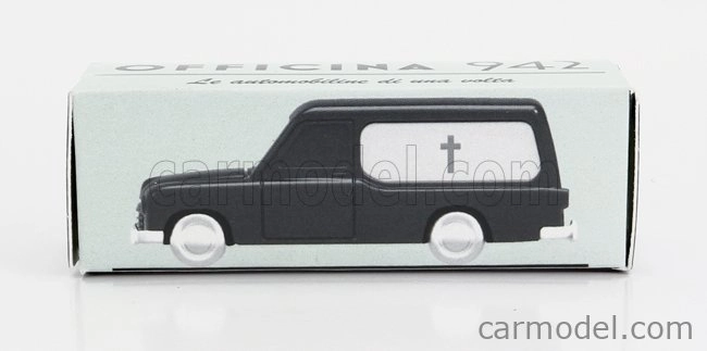 Officina-942 Fiat 1400 Van Carrozzeria Riva Hearse - Carro Funebre - Funeral Car 1950 1:76 Black