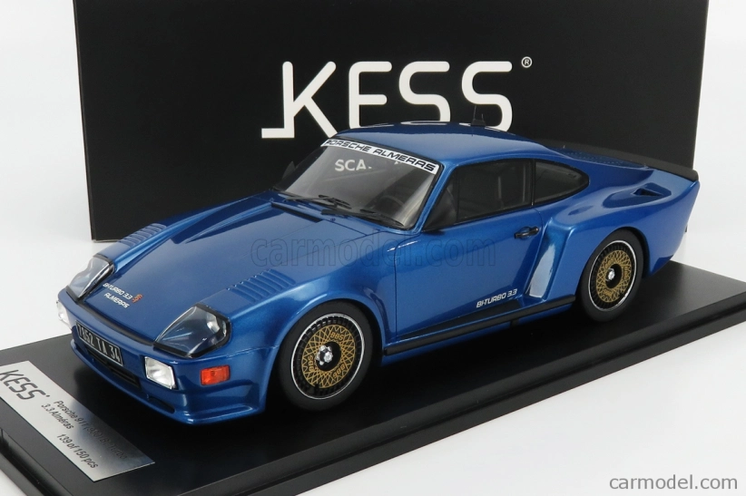 Kess-model Porsche 911 930 Biturbo 3.3 Almeras 1993 1:18 Blue Met