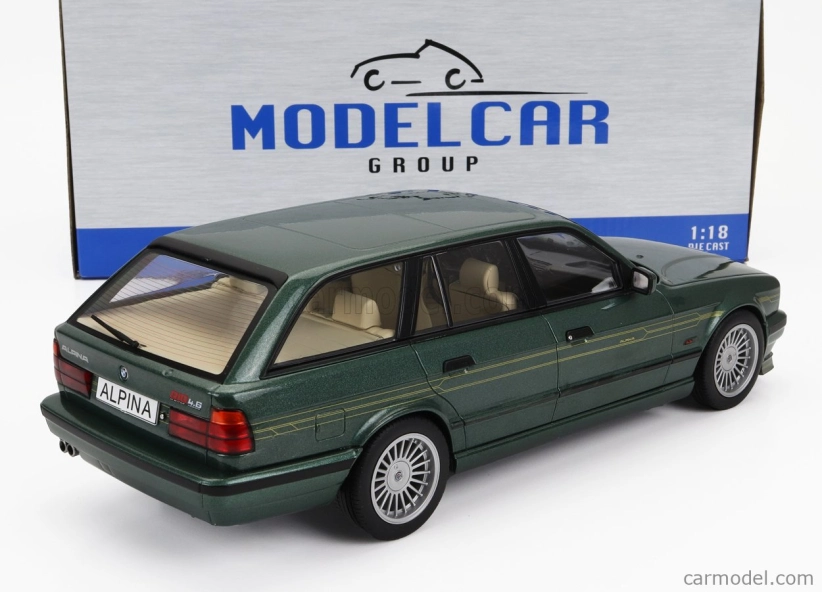 Mcg BMW radu 5 B10 4.6 Alpina Touring (e34) Sw Station Wagon 1989 1:18 Green Met