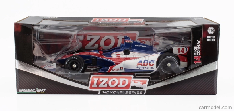 Greenlight Honda Team Abc Supply Racing N 14 Indianapolis Indy 500 Indycar Series 2012 Mike Conway 1:18 Modrá Červená Bílá