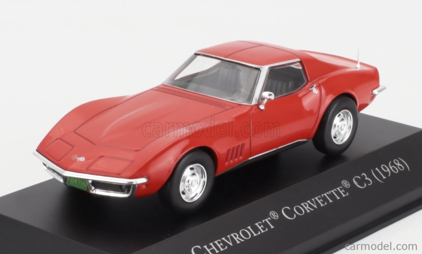 Edicola Chevrolet Corvette C3 Coupe 1968 - Con Vetrina - S vitrínou 1:43 červená