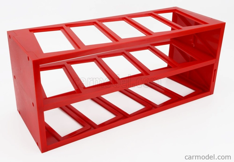 Edicola Display box Espositore Aperto (open) Lungh.lenght Cm 49.0 X Prof.depth Cm 18.3 X Alt.height Cm 20.3 (vano Piano - Garage - Lenght Cm 46.5 - Depth Cm 18.2 Height Cm 8.4 - Vano Singolo - Depth Cm 15.0 Height Cm 7.8 ) 1:43 Red