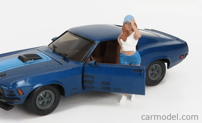 American diorama Figures Girl Car Meet 2 - Figure Iii 1:24 Bílá Modrá