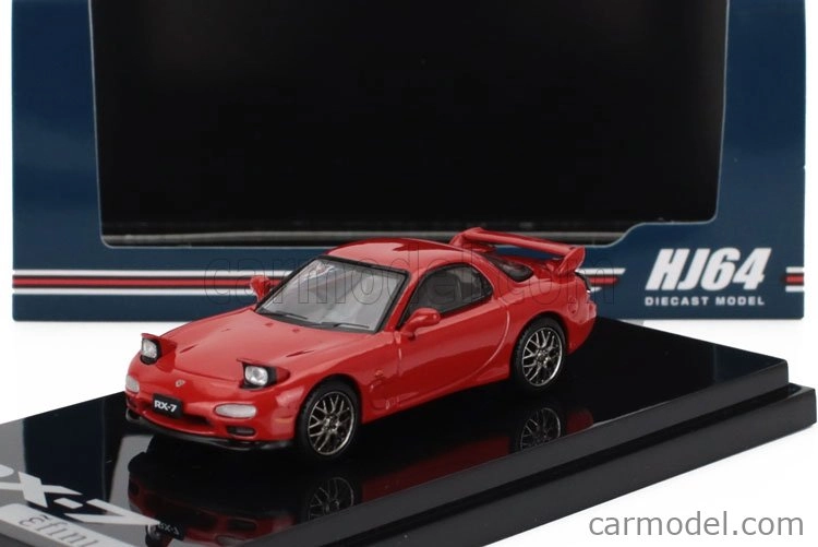 Zapaľovanie-model Mazda Efini Rx-7 (fd3s) Type Rs Custom Coupe 2002 1:64 Červená