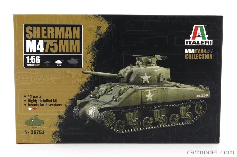 Talianeri Tank M475mm Sherman Miltary 1945 1:56 /