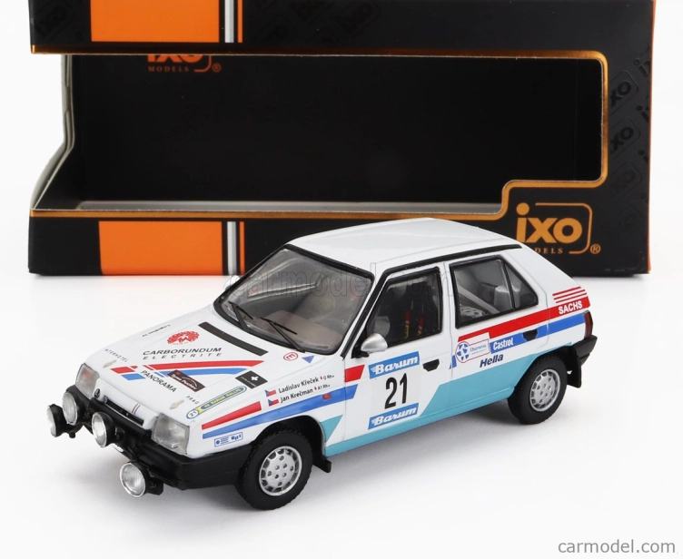Ixo-models Škoda Favorit 136l (night Version) N 21 Rally Barum 1990 1:43, bílá