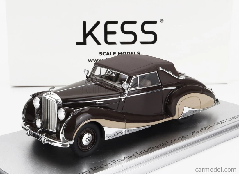 Kess-model Bentley Mkvi Franay Snb26bh Drophead Coupe Cabriolet Closed 1947 1:43 Brown Cream
