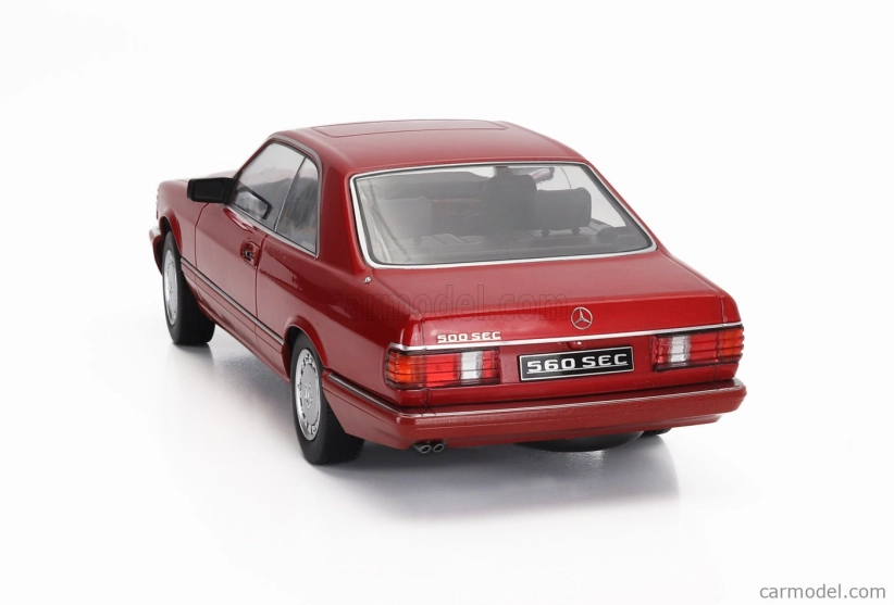 Kk-scale Mercedes benz S-class 500 Sec (c126) Coupe 1985 1:18 Red Met