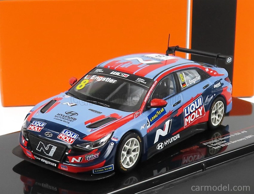 Ixo-models Hyundai Elantra N Tcr Team Liqui Moly N 8 Wtcr Nemecko 2021 L.engstler 1:43 Svetlo modrá červená