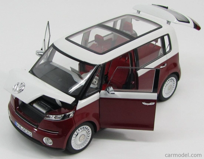 Norev Volkswagen Bulli Minibus Concept Autosalón Ženeva 2011 1:18 Červená s bielou