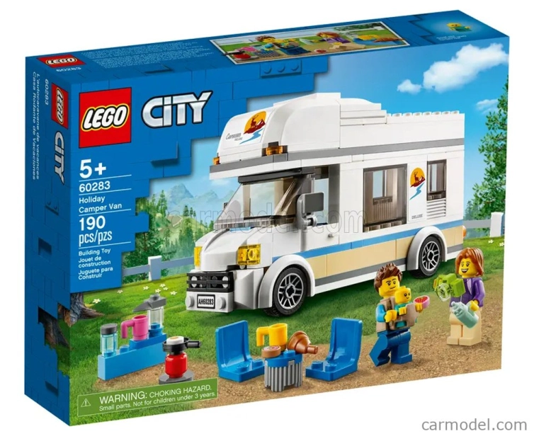 Lego Camper Lego City - Prázdninový kemp - 190 dielikov - 190 dielikov biela