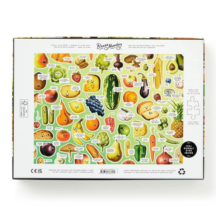 Galison Puzzle Googly Food 1000 dílků