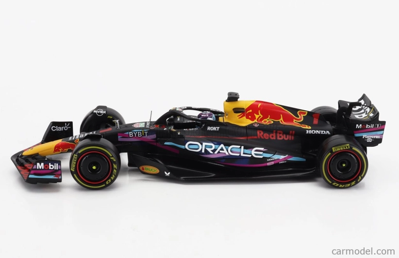 Bburago Red bull F1 Rb19 Team Oracle Red Bull Racing N 1 World Champion Winner Miami Gp 2023 Max Verstappen – With Pilot And Showcase 1:24 Matt Blue