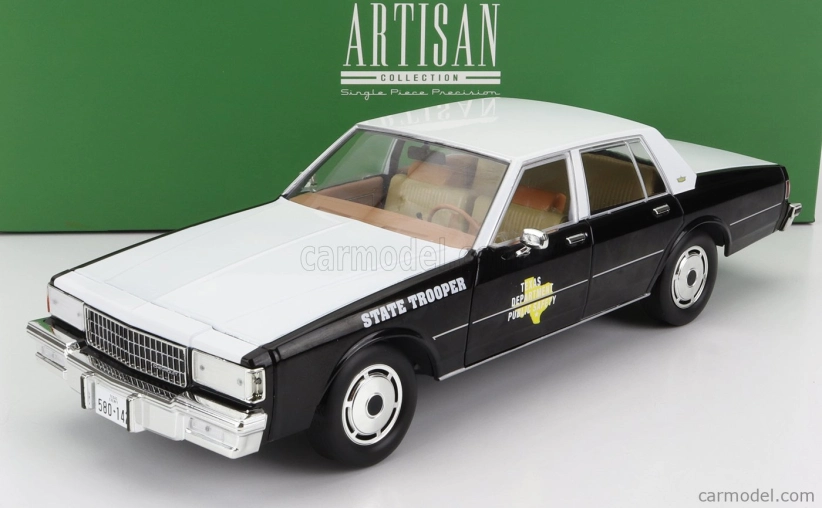Greenlight Chevrolet Caprice Texas Police Department 1987 1:18 Černá Bílá