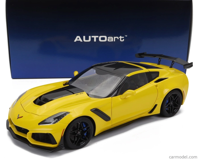 Autoart Chevrolet Corvette C7 Zr1 2017 1:18 Závodní Žlutá