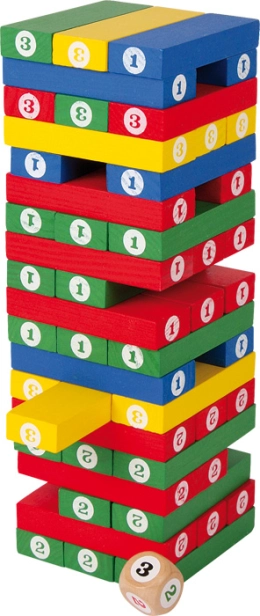 Small Foot Drevená farebná hra Jenga poškodený obal