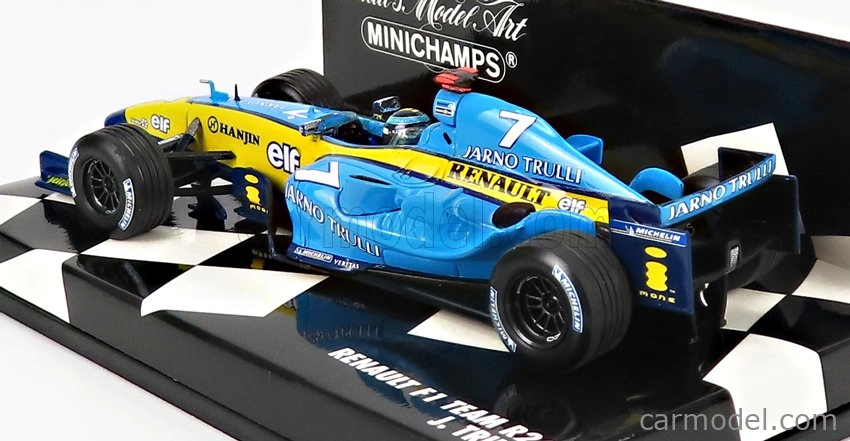 Minichamps Renault F1 R24 Team Mild Seven N 7 Sezóna 2004 Jarno Trulli 1:43 Svetlo modrá žltá
