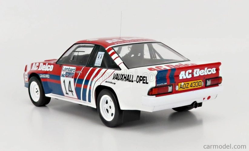 Ixo-models Opel Manta B 400 N 14 Rally Rac Lombard 1985 1:18, červená