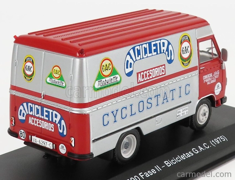 Edicola Avia 2500 Fase Ii Van - Bicicletas Gac Cyclostatic 1975 1:43 Red Silver