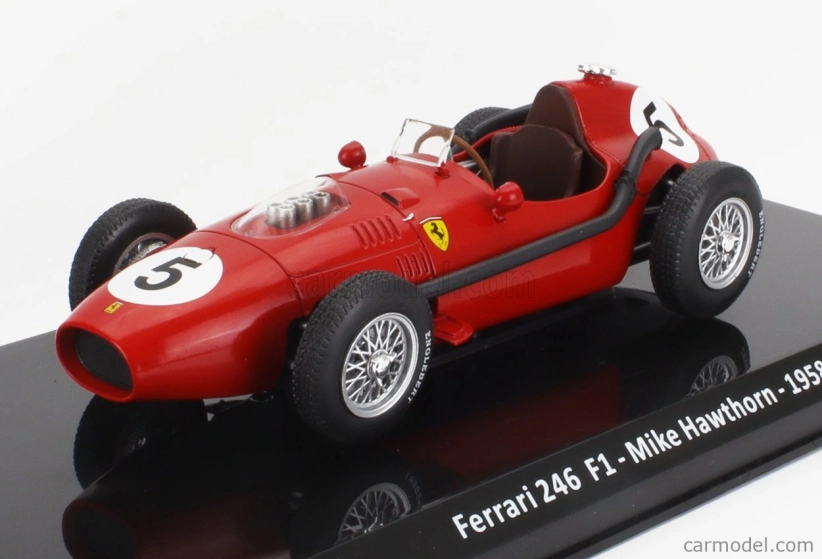 Edicola Ferrari F1 Dino 246 N 5 Majster sveta 1958 Mike Hawthorn - Con Vetrina - s vitrínou 1:24 červená