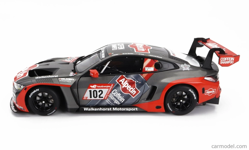Minichamps BMW radu 4 M4 Gt3 Team Walkenhorst Motorsport N 102 24h Nurburgring 2022 Jorg Muller - Mario Von Bohlen - Ben Tuck - Jorn Schmidt Staade 1:18 Sivá oranžová