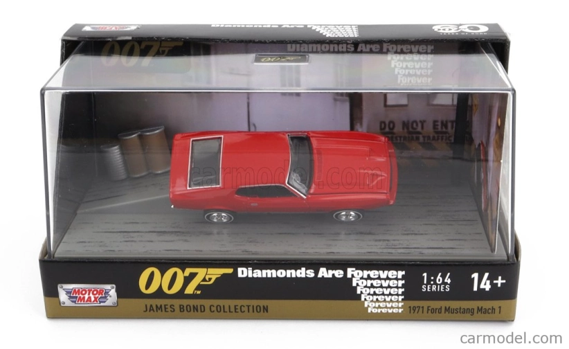 Motor-max Ford usa Mustang Mach-1 Coupe 1971 - 007 James Bond - Diamanty sú večné - Una Cascata Di Diamanti 1:64 červená