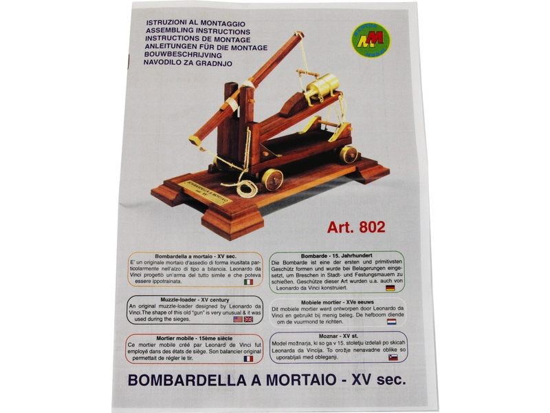 Mantua model Bombarda 15. storočie 1:17 kit
