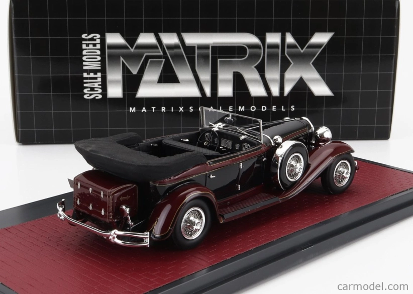 Modely v mierke Matrix Cord L-29 Phaeton Sedan Cabriolet Open 1931 1:43 Čierna červená