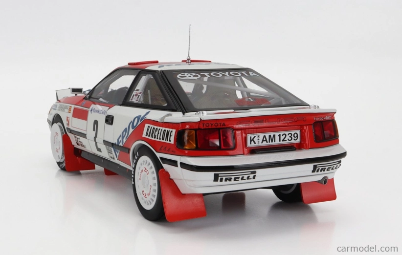 Kyosho Toyota Celica Gt-four St165 (nočná verzia) N 2 Winner Rally Montecarlo 1991 C.sainz - L.moya 1:18 Biela červená