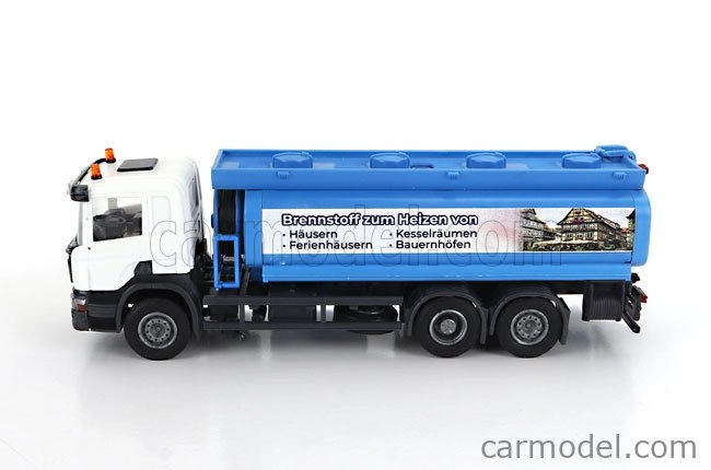 Brekina plast Scania P124.860 Tanker Truck Brennstoff Heizen Von 3-assi 1988 1:87 Modrá biela