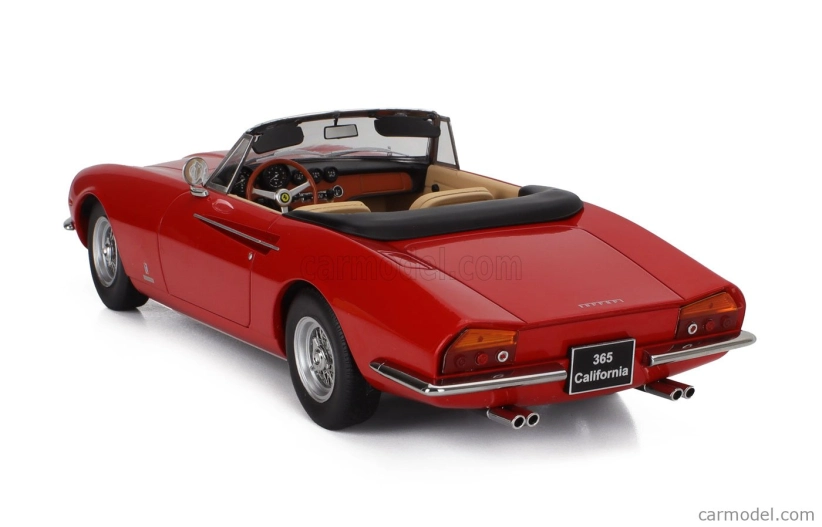 Ferrari 365 California Spider 1966 v mierke kk - Béžový interiér 1:18 Červená