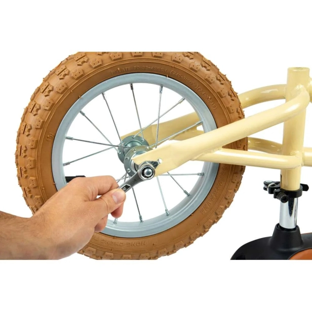 Bigjigs Toys Krémový balančný bicykel