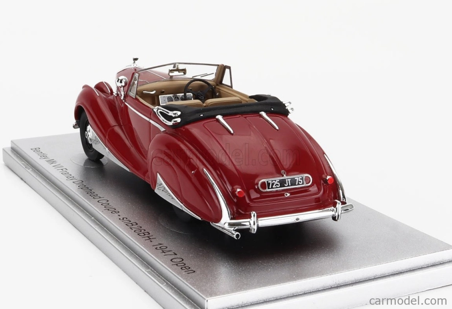 Kess-model Bentley Mkvi Franay Snb26bh Drophead Coupe Cabriolet Open 1947 1:43 Červená