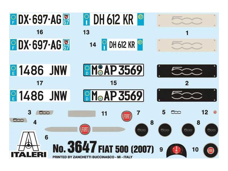 Italeri Fiat 500 (2007) (1:24)