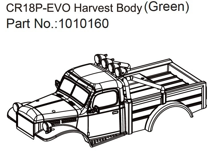 HBP240353 - (1010160) Harvest Body (matt green) - EVO 1:18