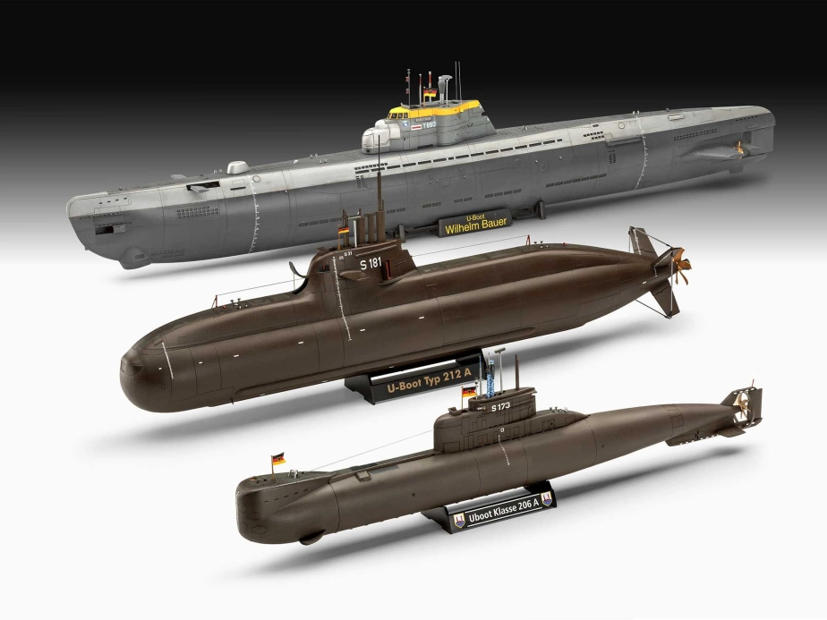 Plastic ModelKit ponorky 05186 – 70 Years Bundeswehr: Wilhelm Bauer, Type 206A, Class 2 (1:144)
