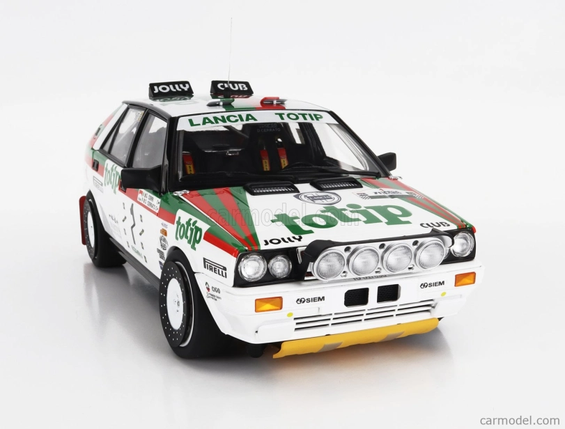 Kyosho Lancia Delta Hf Integrale 4wd (night Version) Team Lancia Totip N 1 Winner Rally Targa Florio 1987 Dario Cerrato - Giuseppe Cerri 1:18 Bílá Červená Zelená