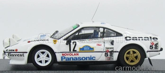 Najlepší model Ferrari 308 Gtb Coupe (nočná verzia) N 12 Winner Targa Florio 1982 Tognana - De Antoni 1:43 White